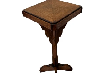 Art Deco Amsterdamse School Petite Pedestal Table, 1920s